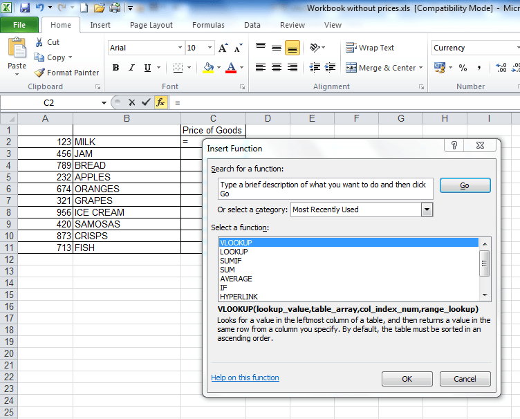 vlookup in excel 2016 two sheets