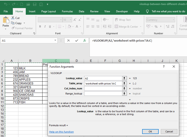 How To Vlookup Between Two Sheets 9865