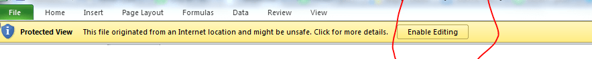 Enable Editing button in Excel screenshot 